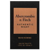 Abercrombie & Fitch Authentic Night Man woda toaletowa dla mężczyzn 30 ml