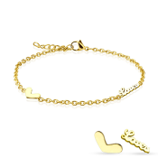 Bracciale da donna in acciaio chirurgico con scritta LOVE