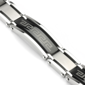 Brățară bărbătească din oțel chirurgical cu model grecesc