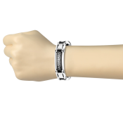 Brățară bărbătească din oțel chirurgical cu model grecesc