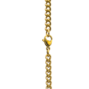 Catena color oro realizzata in acciaio chirurgico con chiusura classica