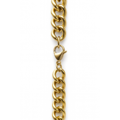 Верижка в златист цвят от хирургическа стомана с класическа закопчалка