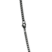 Řetízek z chirurgické oceli s lesklými čtvercovými očky v černé barvě