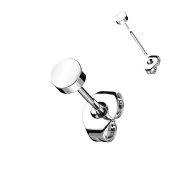 Proste tytanowe kolczyki na sztyft o gładkiej powierzchni - Single