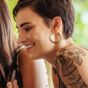 Karika fülbevaló sebészeti acélból 316L