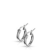 Karika fülbevaló sebészeti acélból fekete kivitelben