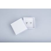 Cutie de hârtie pentru cercei albă