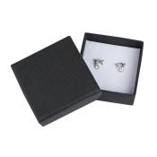 Cutie de hârtie pentru cercei neagră