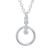 Colier din argint cu pandantiv rotund