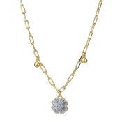 Colier din argint de culoare aurie cu pandantive