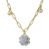 Colier din argint de culoare aurie cu pandantive