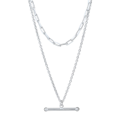 Двойно сребърно колие