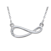 Colier din argint cu diamant, infinit