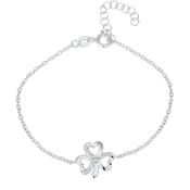 Сребърна гривна с трилистник