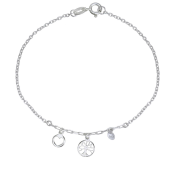 Stříbrný náramek s přívěsky