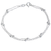 Dvojitý stříbrný náramek