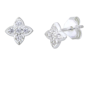 Srebrne kolczyki ozdobione cyrkoniami