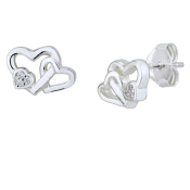 Cercei din argint cu inimi