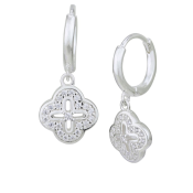 Orecchini in argento decorati con zirconi