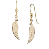 Srebrne kolczyki w kolorze różowego złota, z diamentem