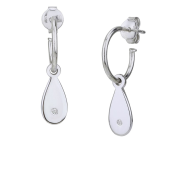 Orecchini in argento con diamante