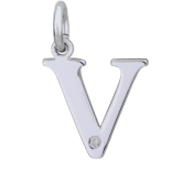 Stříbrný přívěsek s diamantem