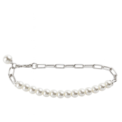 Stříbrný náramek s perlami