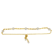 Stříbrný náramek ve zlaté barvě