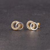 Orecchini pendenti, design circolare