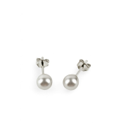 Orecchini pendenti in argento con perla