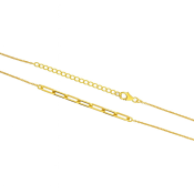 Colier din argint de culoare aurie