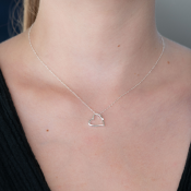 Colier din argint cu pandantiv inimă