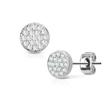 Kolczyki wiszące ozdobione sześciennymi cyrkoniami