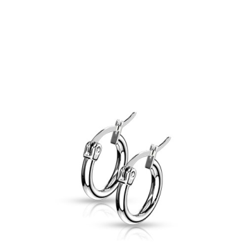 Karika fülbevaló sebészeti acélból fekete kivitelben