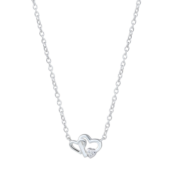 Stříbrný náhrdelník se srdíčky