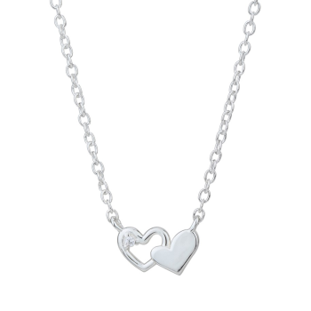 Strieborný náhrdelník so srdiečkami