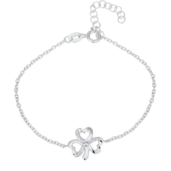 Bracciale in argento con trifoglio