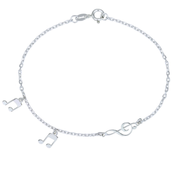 Strieborný náramok s príveskami