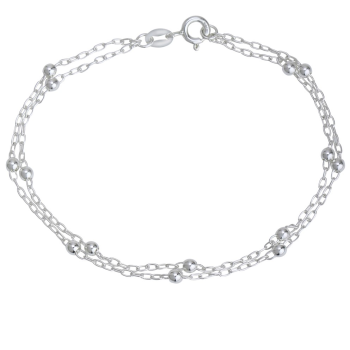 Bracciale doppio in argento