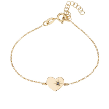 Ezüst karkötő rózsaarany fekete gyémánttal