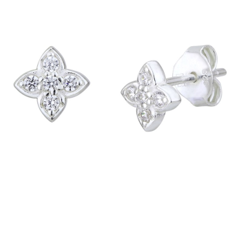 Srebrne kolczyki ozdobione cyrkoniami