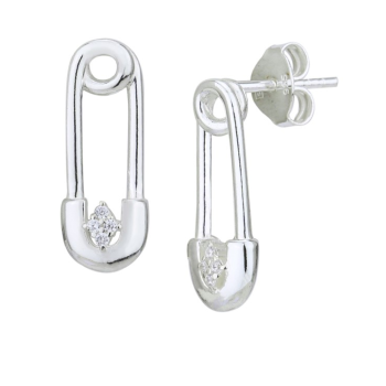 Strieborné náušnice zdobené zirkónmi