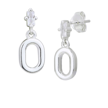 Stříbrné náušnice zdobené kubickými zirkony