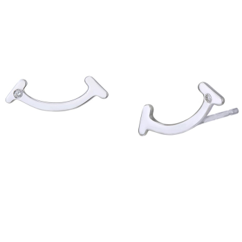 Stříbrné náušnice s diamantem