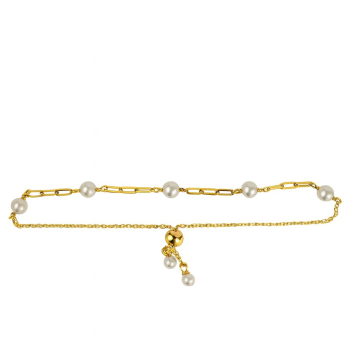 Pulsera de plata dorada