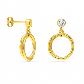 Náušnice s puzetou, kruhy