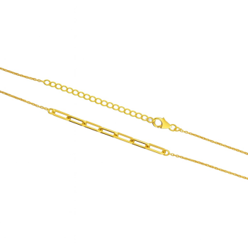 Colier din argint de culoare aurie