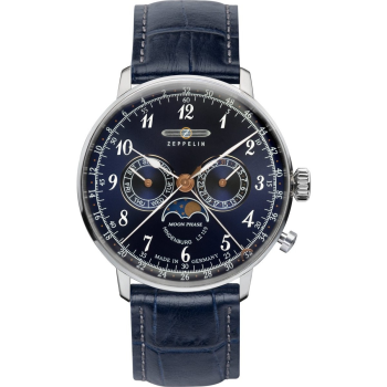Zeppelin Orologio Automatico Uomo 8066M-3: Design Tedesco Con Movimento Citizen, Quadrante Blu E Cinturino In Acciaio