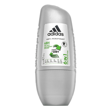 Adidas Cool & Dry 6 in 1 deodorant roll-on pre mužov 50 ml