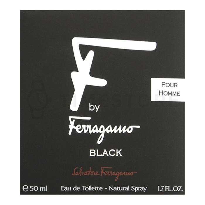 Salvatore Ferragamo F by Ferragamo Pour Homme Black Eau de Toilette bărbați 50 ml